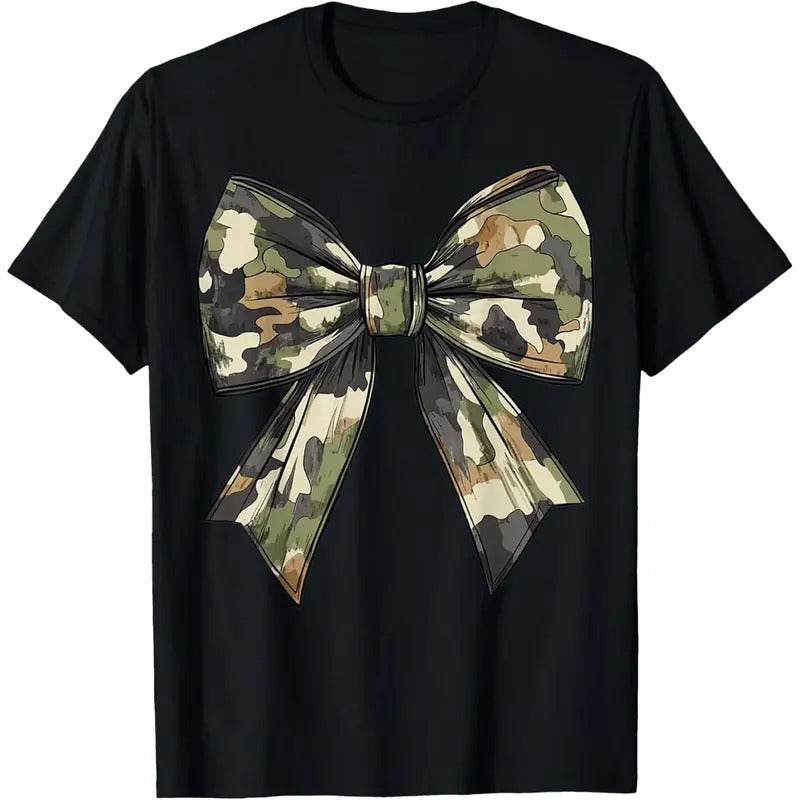 Camouflage Old Camo Bow Camo Coquette Bow Hunting Women Girl T-Shirt made in usa Hoodie, Sweatshirt | UrbanDripWear.com