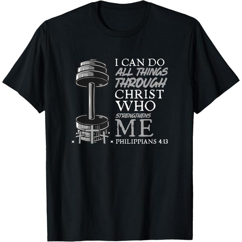 Can Do All Things Weightlifter Christian Gym Bible Verse T-Shirt Hoodie, Sweatshirt | UrbanDripWear.com