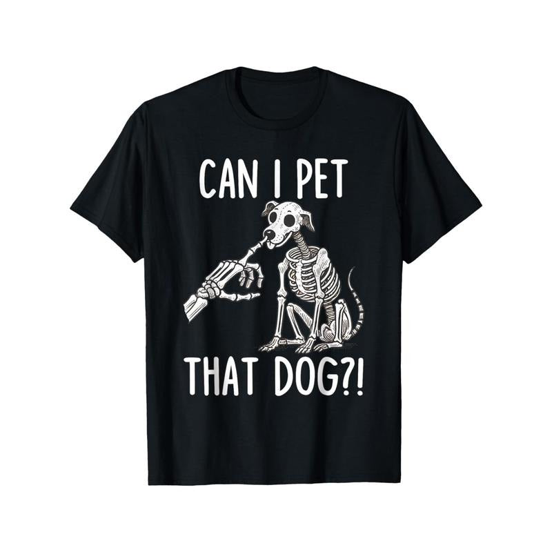 Can I Pet That Dog Halloween Skull Men's T-Shirt made in usa Hoodie, Sweatshirt | UrbanDripWear.com
