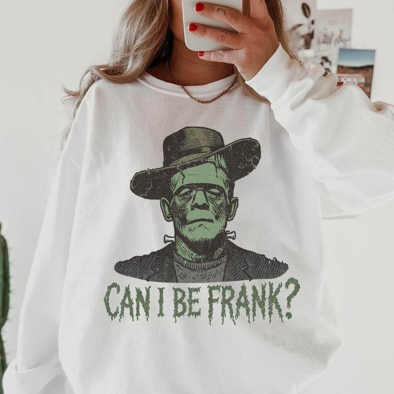 Can I be Frank? Shirt ~ Unisex Apparel Relaxed Fit Printed In The USA Clothing Womenswear Casual Comfort Cotton Top...