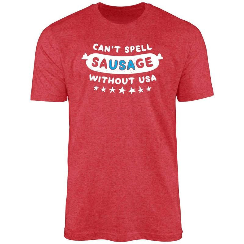 Can't Spell Sausage Without USA Unisex Shirt Hoodie, Sweatshirt | UrbanDripWear.com