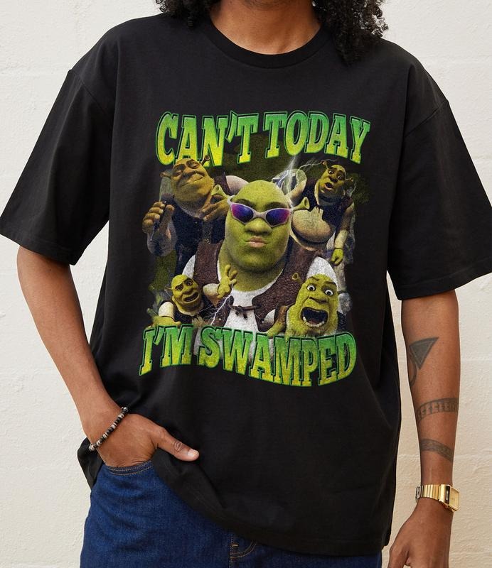 Can't Today I'm Swamped Shirt, Shr4k Funny shirt, Shr4k Face Meme shirt classic Hoodie, Sweatshirt | UrbanDripWear.com