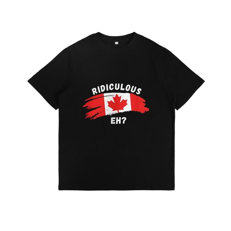 Canadian Flag Inspired T - Shirt with "Ridiculous Eh?" Slogan style 02 Hoodie, Sweatshirt | UrbanDripWear.com