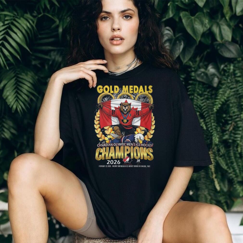 Canadian Olympic Men’s Ice Hockey Champions 2026 Gold Medals T Shirt