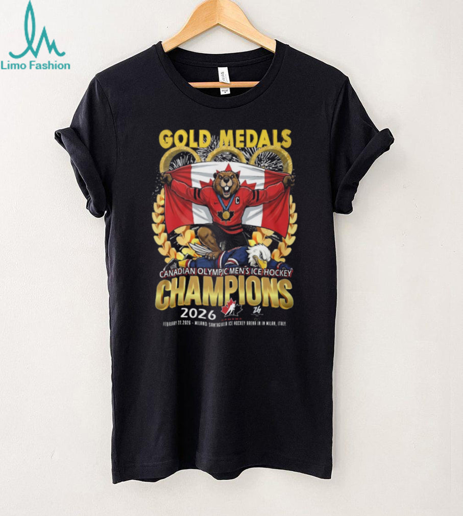 Canadian Olympic Men’s Ice Hockey Champions 2026 Gold Medals T Shirt