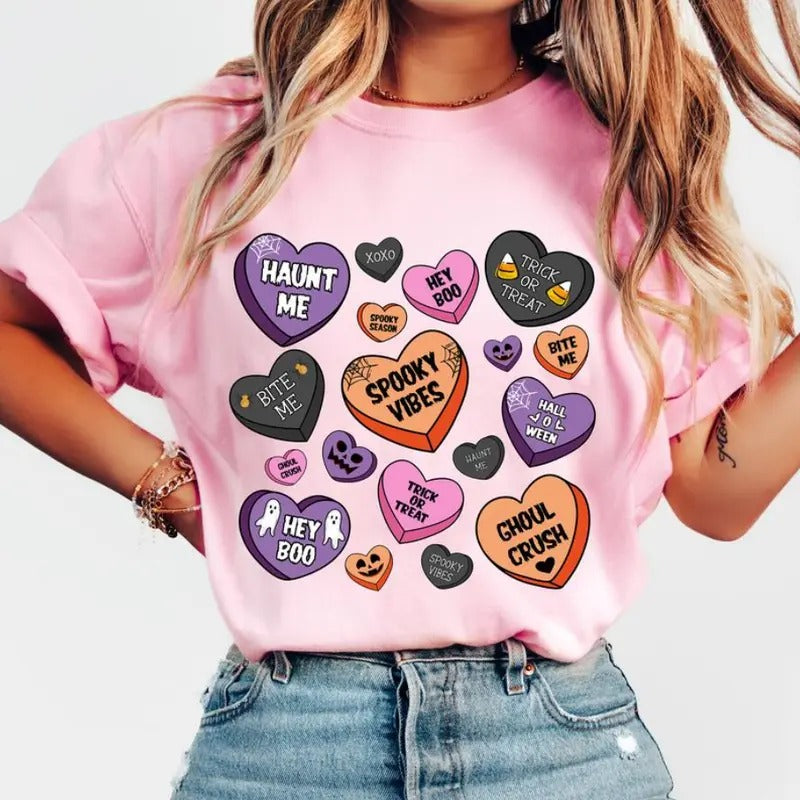 Candy Hearts Halloween Shirt - Sweatshirt