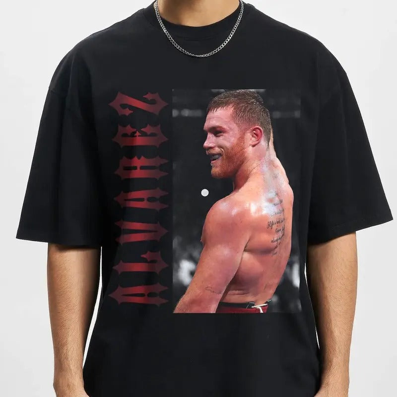 Canelo Álvarez Shirt Vintage 90s Bootleg Style Unisex - Graphic Tee Retro T-Shirt - Boxing Graphic Tee