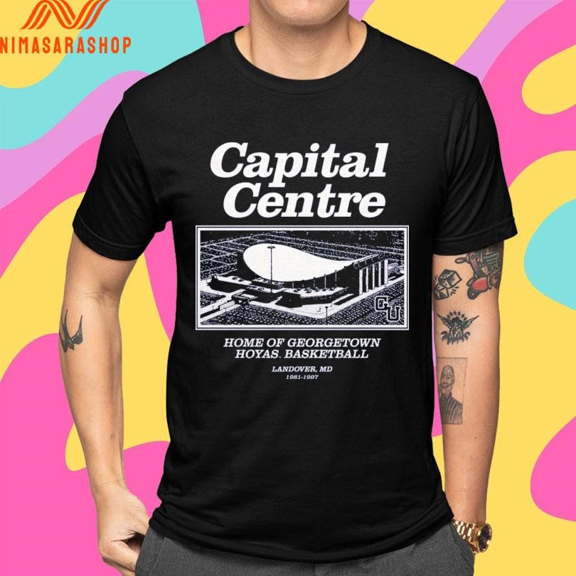 Capital Centre Home Of Georgetown Hoyas Basketball Landover Md 1981-1997 Shirts