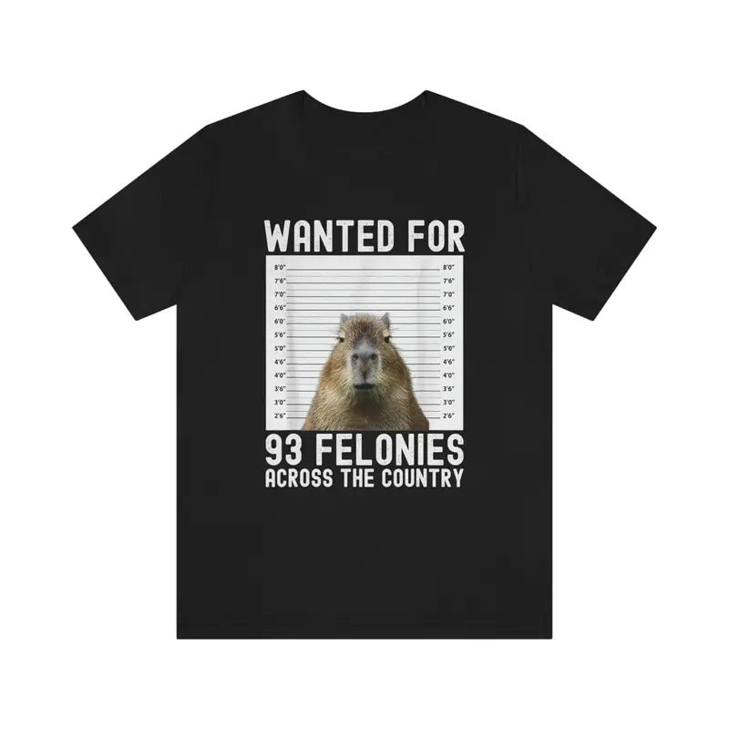 Capybara Mugshot Wanted Poster Meme, Capybara Committing Crimes Tee, Capybara Lover shirt, Capybara Funny Meme Shirt ,...