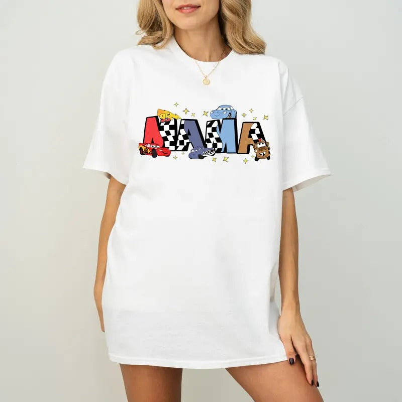 Car Mom Shirt, Cars Movie Mama Shirt, Mother's Day Shirt, Gift For Mom, Mom Tee, Family Vacation Shirt, Retro Mama Car 95...
