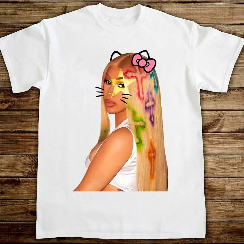 Cardi.B Yellow Stars Graphic Rap Tee Shirt Hoodie, Sweatshirt | UrbanDripWear.com