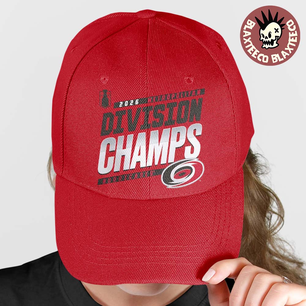 Carolina Hurricanes NHL 2025 2026 Metro Division Champions Locker Room Red Hat