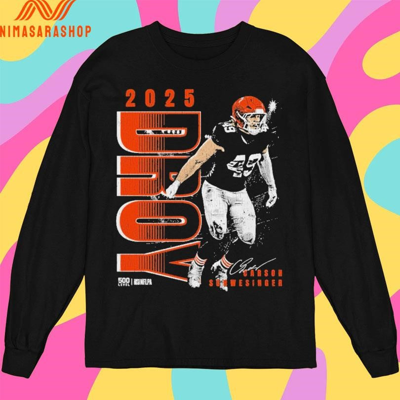 Carson Schwesinger Cleveland Browns 2025 Droy Shirts