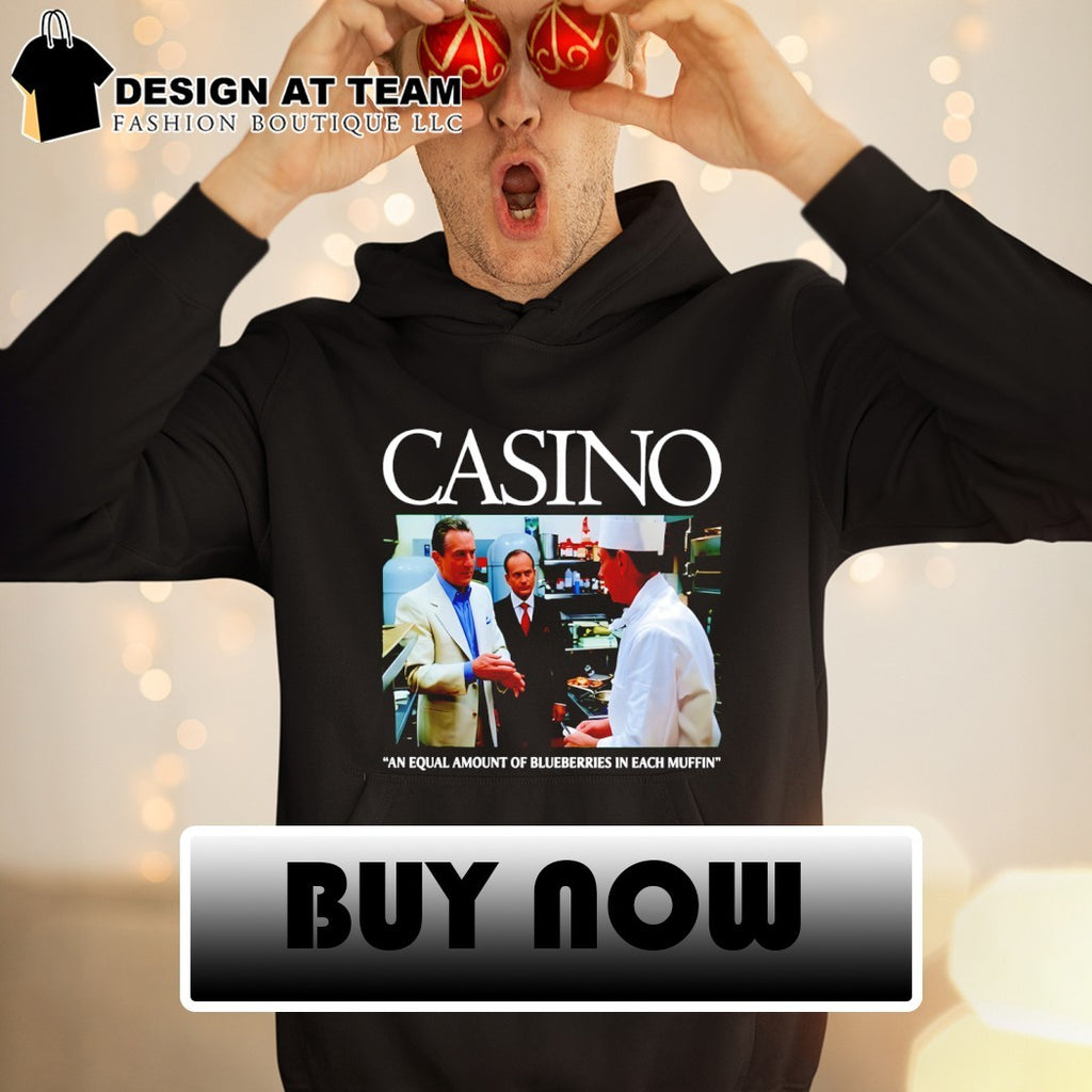 Casino an equal amount of blueberries in each muffin shirt