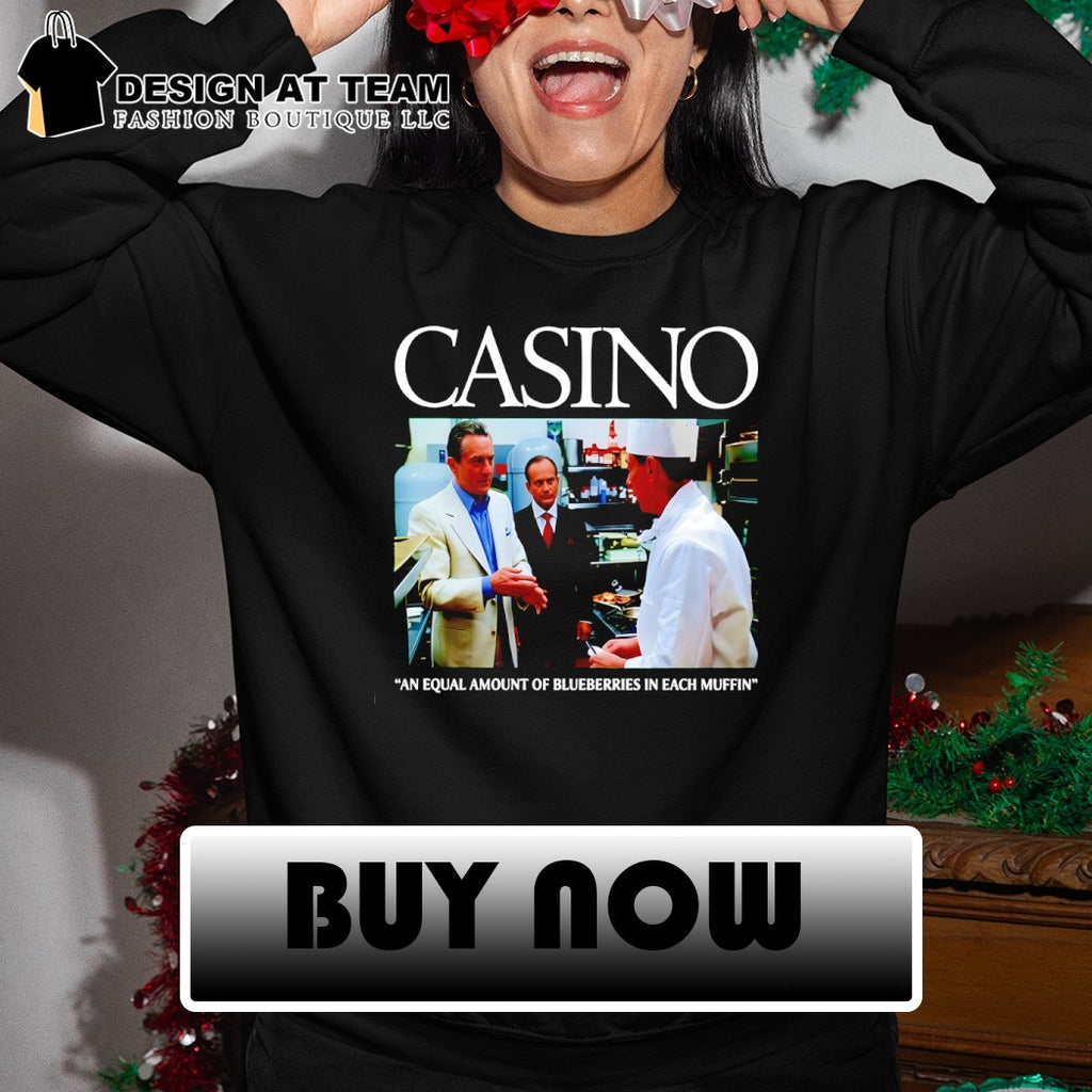 Casino an equal amount of blueberries in each muffin shirt