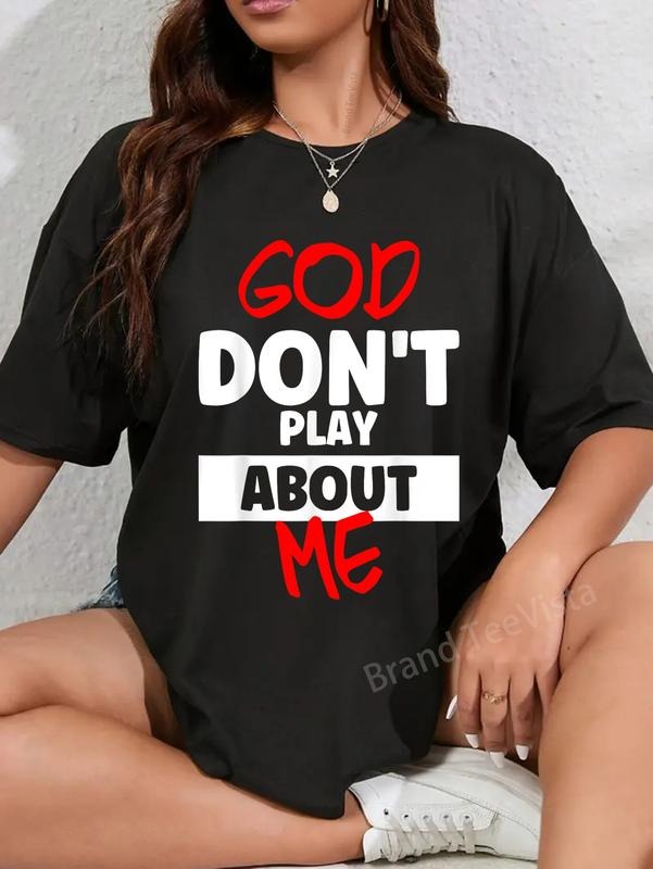 100% cotton Unisex Adults & T-Shirt - Black - Small - Short Sleeve - Modern/Casual - Letter Print