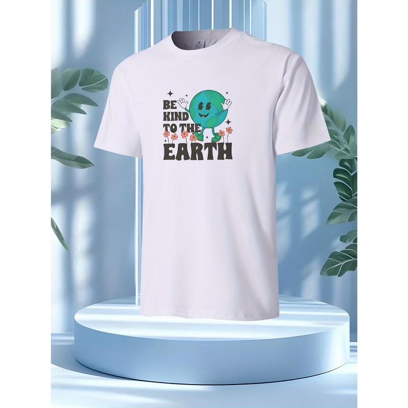 Casual "Be Kind to the Earth" Graphic T-Shirt
