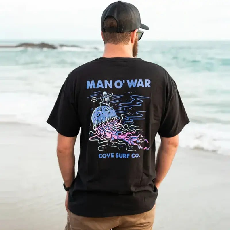 Casual Man O' War Print T-shirt Menswear Top Tshirt Streetwear Hoodie, Sweatshirt | UrbanDripWear.com