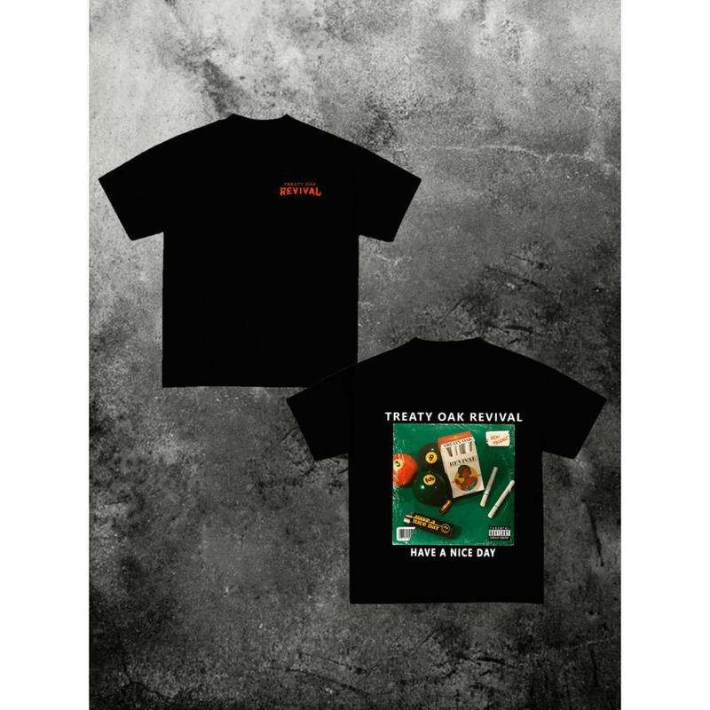 Casual T-shirt [100% Cotton Trend T-Shirt] TRFFF UI Treaty Oak Revival, Printed T-Shirt Comfy Menswear Graphic Graphic...