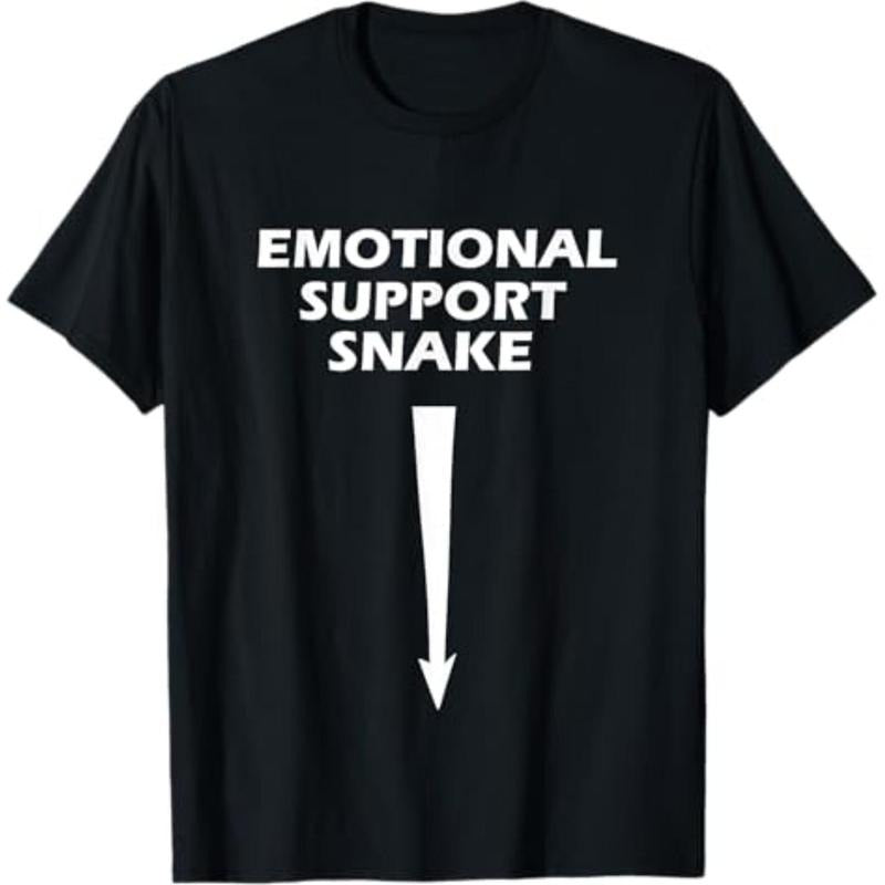 Casual T-shirt Adult Humor Dirty Joke Emotional Support Snake T-Shirt Graphic Menswear Hoodie, Sweatshirt | UrbanDripWear.com