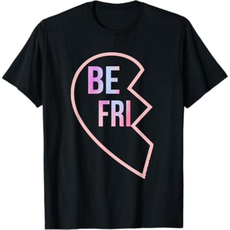 Casual T-shirt BFF 1 Heart in 2 Best Friends Matching 1st Part T-Shirt Hoodie, Sweatshirt | UrbanDripWear.com