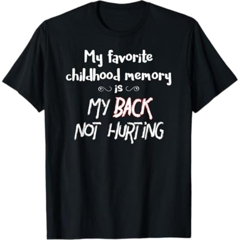 Casual T-shirt Back Pain Getting Old Funny T-Shirt Graphic Menswear Hoodie, Sweatshirt | UrbanDripWear.com