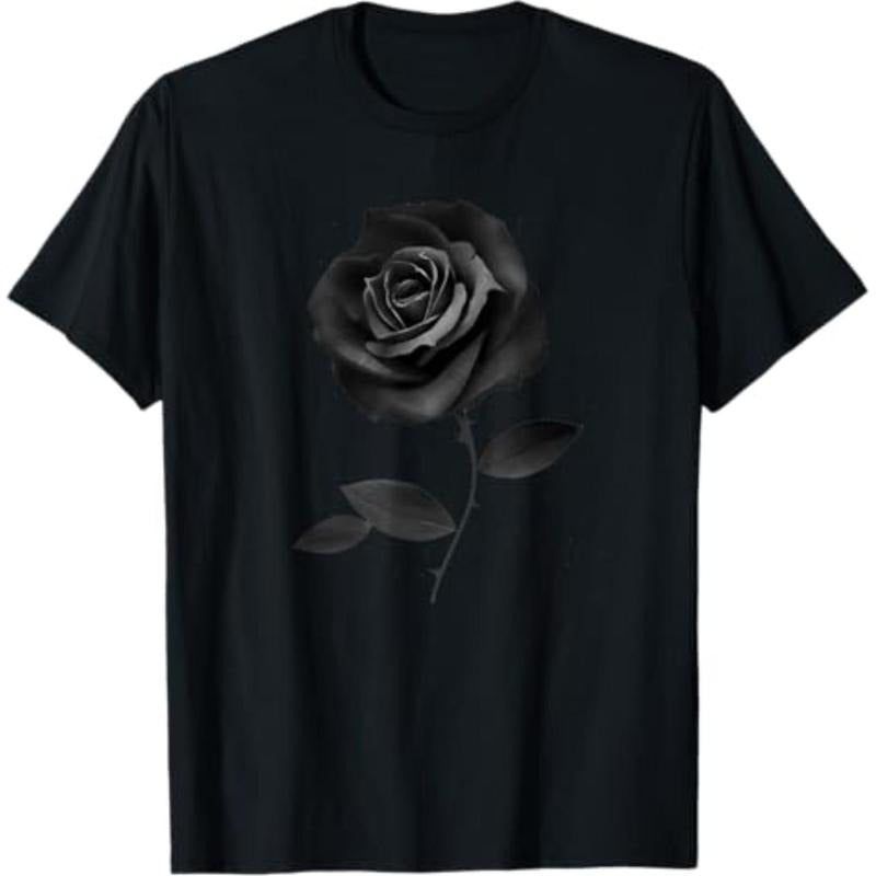 Casual T-shirt Beautiful Black Rose Flower T-Shirt T-Shirt Graphic Graphic Tees Hoodie, Sweatshirt | UrbanDripWear.com