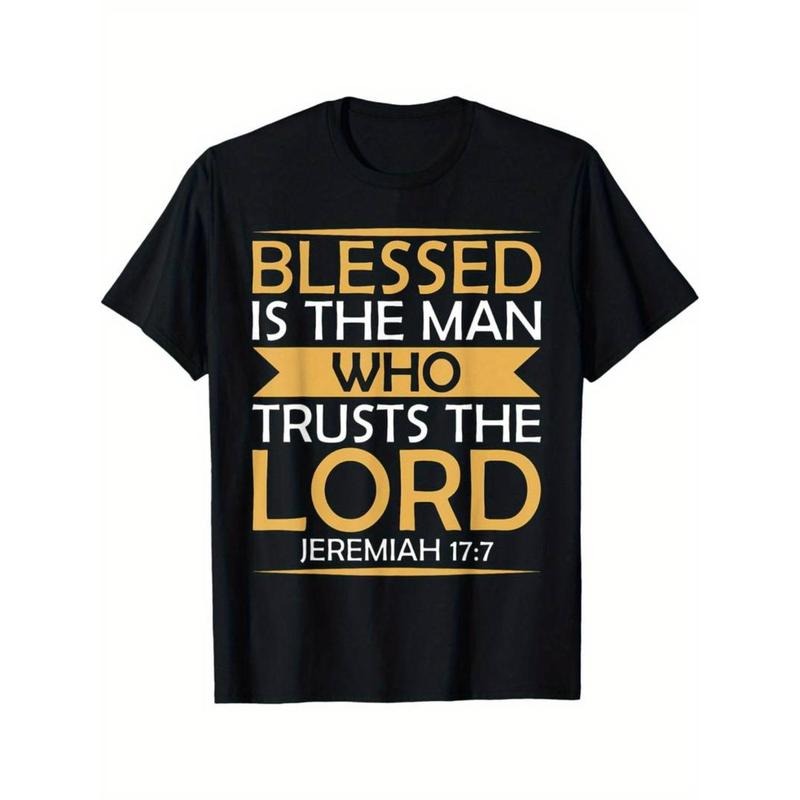 Casual T-shirt Bible Scripture Verse Jeremiah 17:7 Inspirational T-Shirt Comfy Menswear Hoodie, Sweatshirt