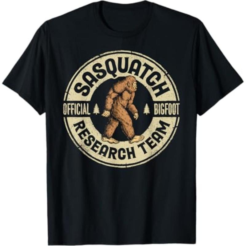 Casual T-shirt Bigfoot Research Team Retro Vintage Sasquatch Men Women T-Shirt Graphic Graphic Tees Hoodie, Sweatshirt