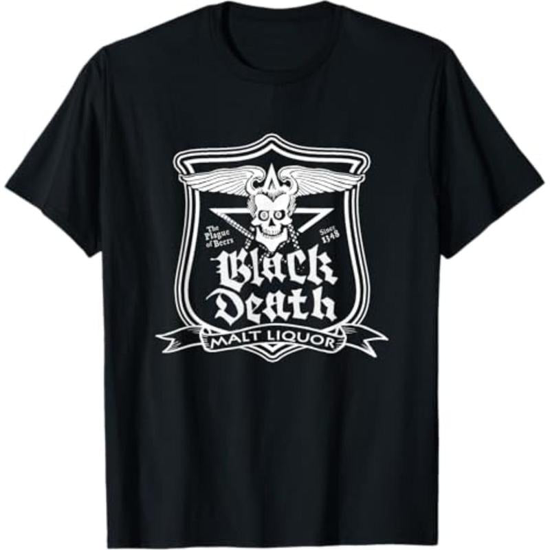 Casual T-shirt Black Death Malt Liquor Funny Beer T-Shirt T-Shirt Menswear Top Hoodie, Sweatshirt | UrbanDripWear.com