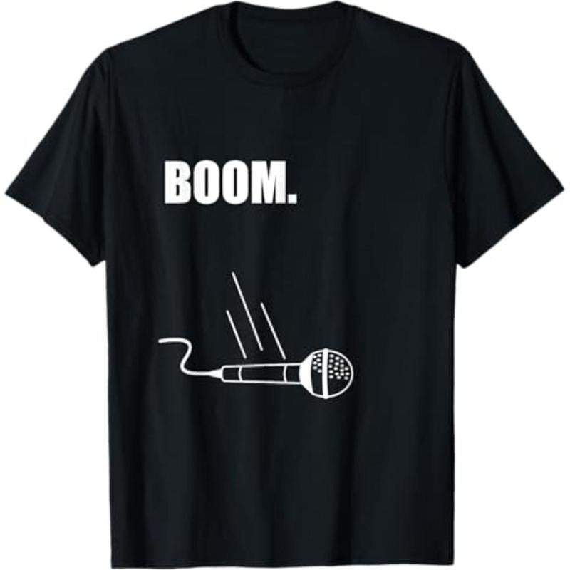Casual T-shirt Boom Mic Drop I'm Out T-Shirt Graphic Graphic Tees Hoodie, Sweatshirt | UrbanDripWear.com