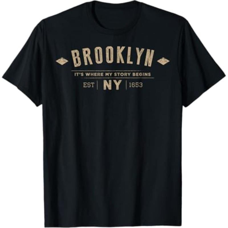Casual T-shirt Brooklyn T Shirt - Brooklyn NY T-Shirt Comfy Menswear Hoodie, Sweatshirt | UrbanDripWear.com