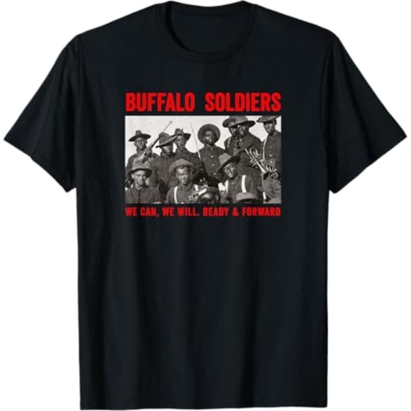 Casual T-shirt Buffalo Soldiers 9th and 10th Cavalry African American Heros T-Shirt Comfy Menswear Hoodie, Sweatshirt