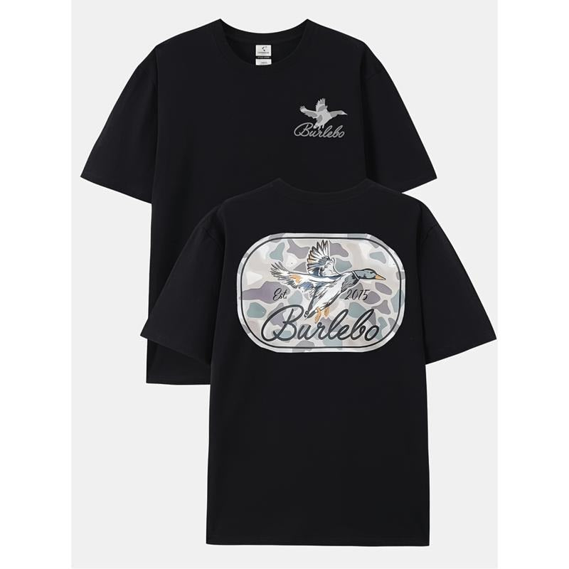 Casual T-shirt Burlebo Graphic Red Cotton T-Shirt- 100% Cotton, Short Sleeve Comfy Menswear Tees Top Hoodie, Sweatshirt
