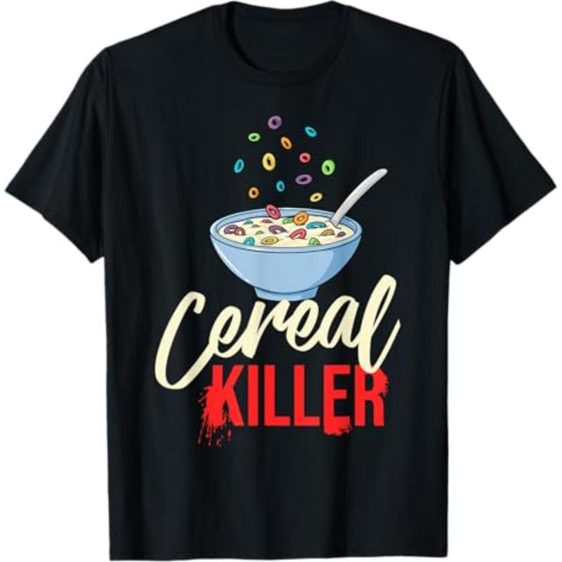 Casual T-shirt Cereal Killer Gift Bowl Box Breakfast Men T-Shirt Menswear Top Hoodie, Sweatshirt | UrbanDripWear.com