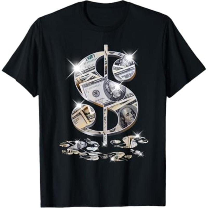 Casual T-shirt Cool As Dollar Bill Dollar Sign $ Gift Design Idea T-Shirt Graphic Graphic Tees Hoodie, Sweatshirt