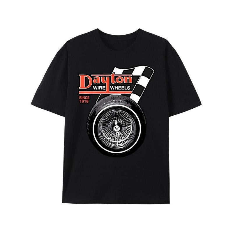 Casual T-shirt Dayton Wire Wheel Lowrider Custom T-Shir Graphic Menswear Hoodie, Sweatshirt | UrbanDripWear.com