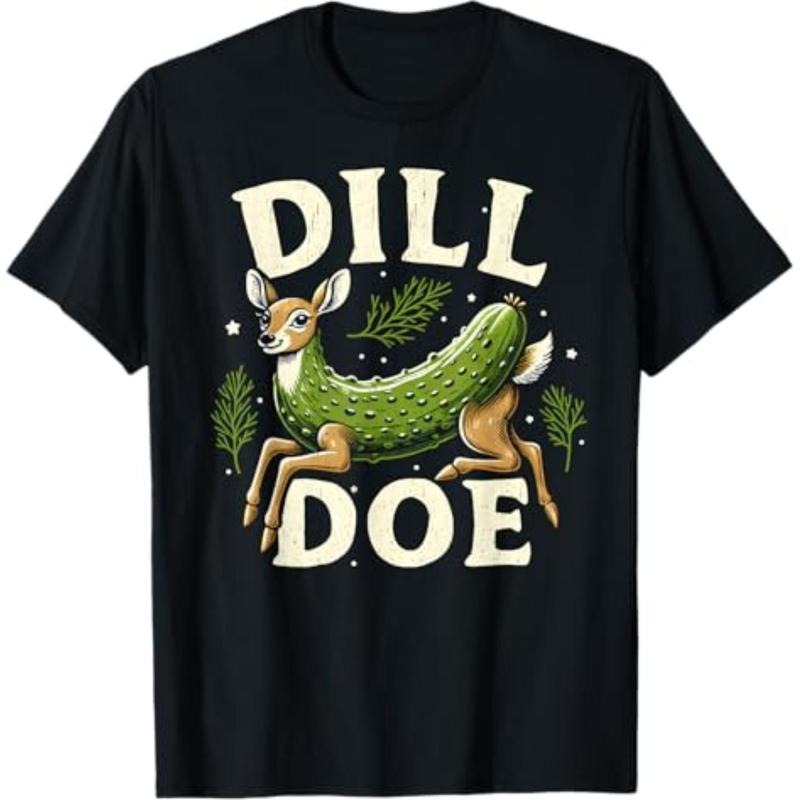 Casual T-shirt Dill Doe Funny Deer Pickle T-Shirt Graphic Graphic Tees Hoodie, Sweatshirt | UrbanDripWear.com