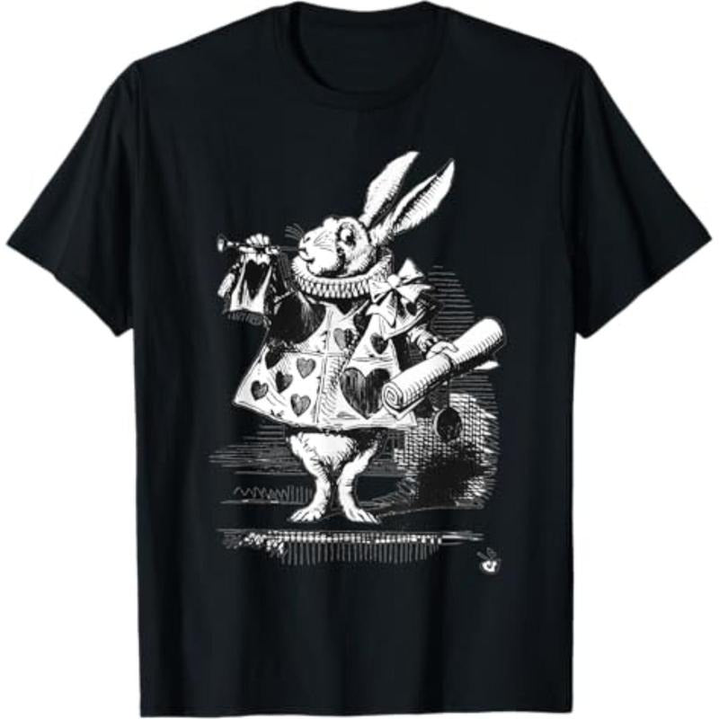 Casual T-shirt Easy Costume | Alice In Wonderland - White Rabbit T-Shirt Graphic Menswear Hoodie, Sweatshirt