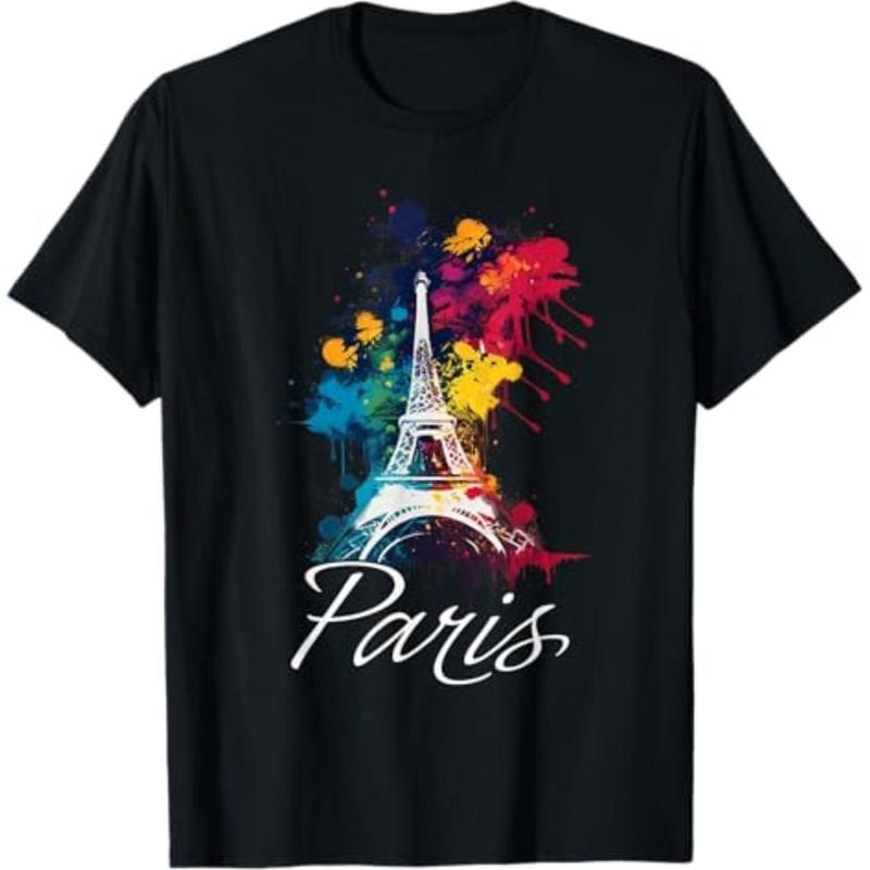 Casual T-shirt Eiffel Tower Paris Girls Travel Holiday France Souvenir T-Shirt Graphic Graphic Tees Hoodie, Sweatshirt