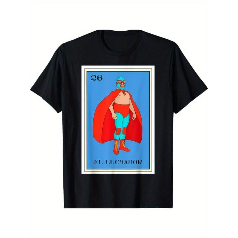 Casual T-shirt El Enmascarado Funny Card Mexican Lottery Card T-Shirt Hoodie, Sweatshirt | UrbanDripWear.com
