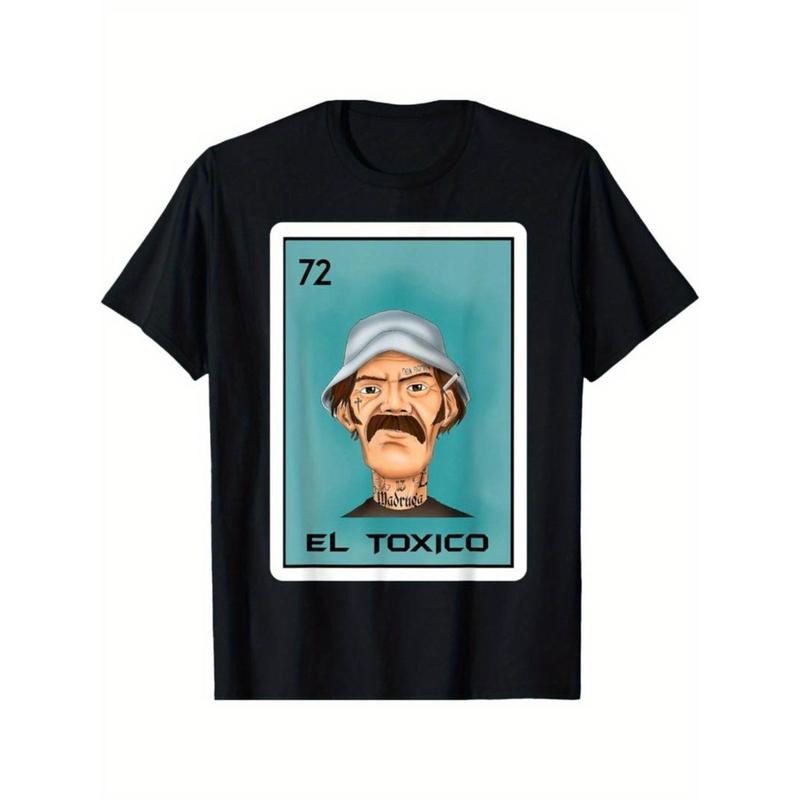 Casual T-shirt El Toxico Card Mexican Lottery Card T-Shirt Comfy Menswear Hoodie, Sweatshirt | UrbanDripWear.com