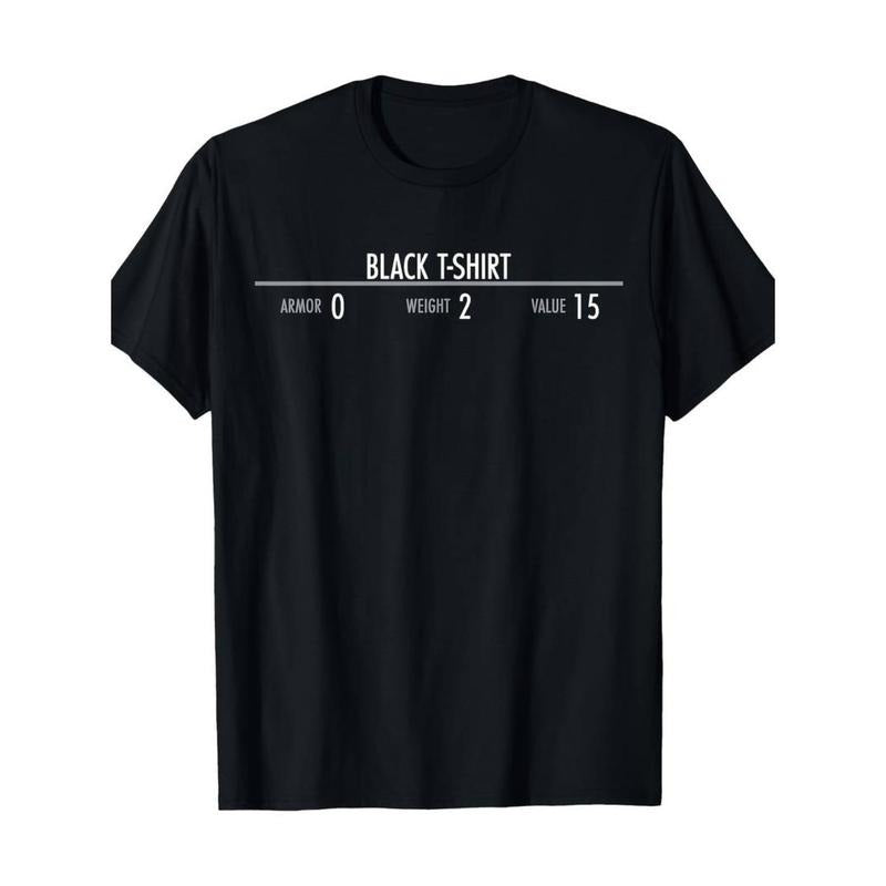 Casual T-shirt Fantasy RPG Game Player T-shirt - Armor Attribute T-shirt Menswear Top Graphic Graphic Tees Hoodie, Sweatshirt