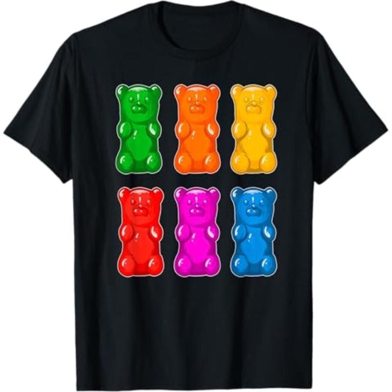 Casual T-shirt Gummy Bears T-shirt for adult and youth T-Shirt Menswear Top Hoodie, Sweatshirt | UrbanDripWear.com