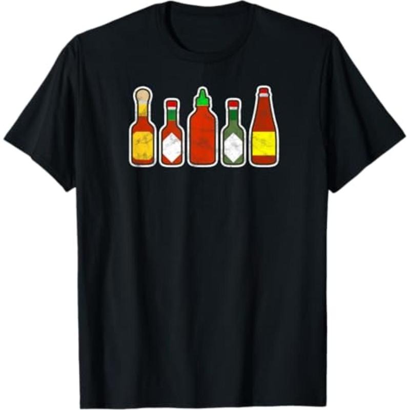 Casual T-shirt Habanero Hot Sauce Foodie tee Spicy Hot Mexican Food t-shirt T-Shirt Graphic Man style 02 Hoodie, Sweatshirt