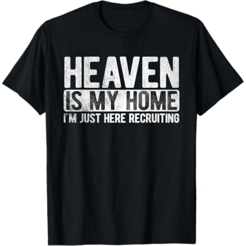 Casual T-shirt Heaven Is My Home Christian Religious Jesus T-Shirt Graphic Graphic Tees Hoodie, Sweatshirt