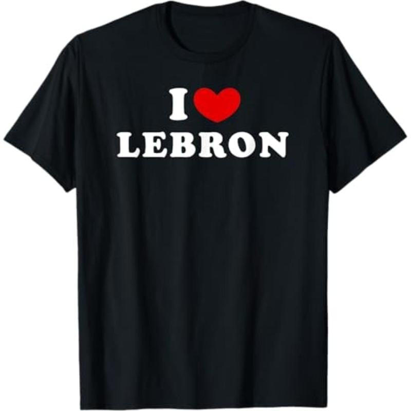 Casual T-shirt I Love Lebron, I Heart Lebron T-Shirt Comfy Menswear Hoodie, Sweatshirt | UrbanDripWear.com