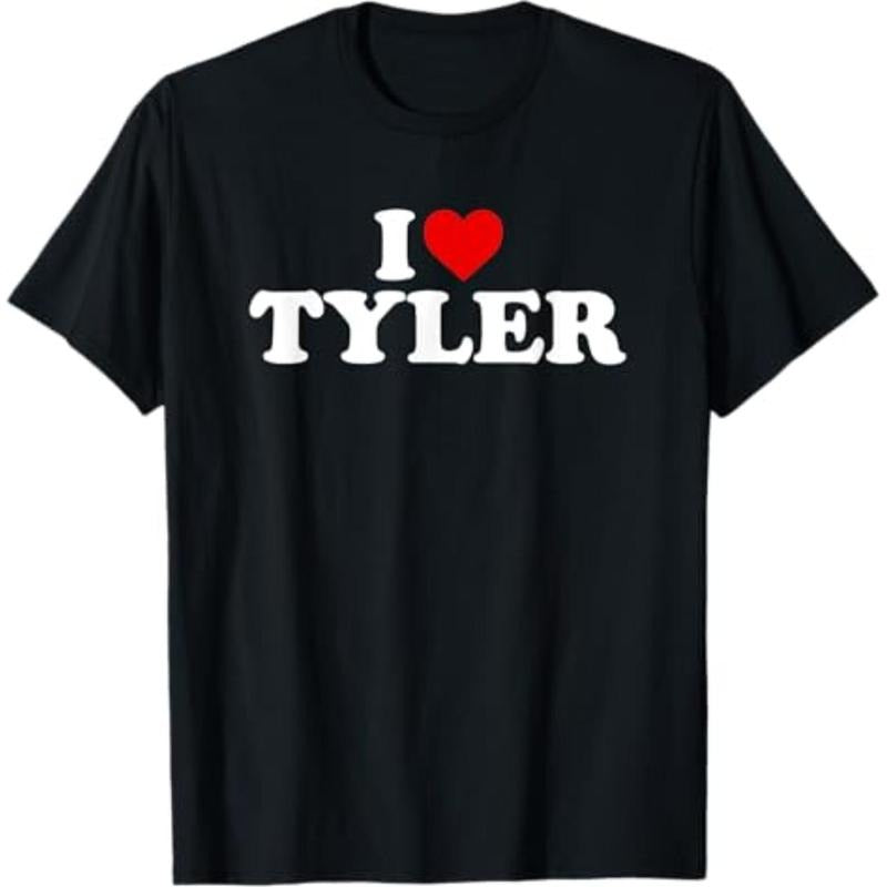 Casual T-shirt I Love Tyler - Heart T-Shirt Graphic Graphic Tees Hoodie, Sweatshirt | UrbanDripWear.com