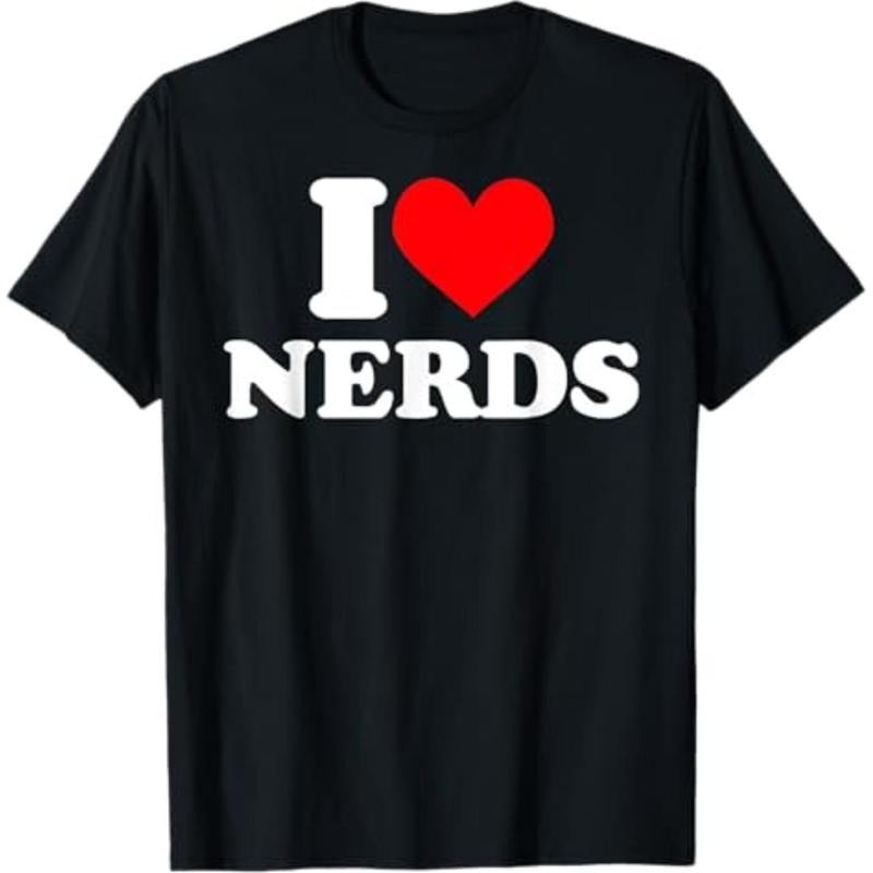 Casual T-shirt I love nerds tshirt I heart nerds t shirt Graphic Graphic Tees Hoodie, Sweatshirt | UrbanDripWear.com