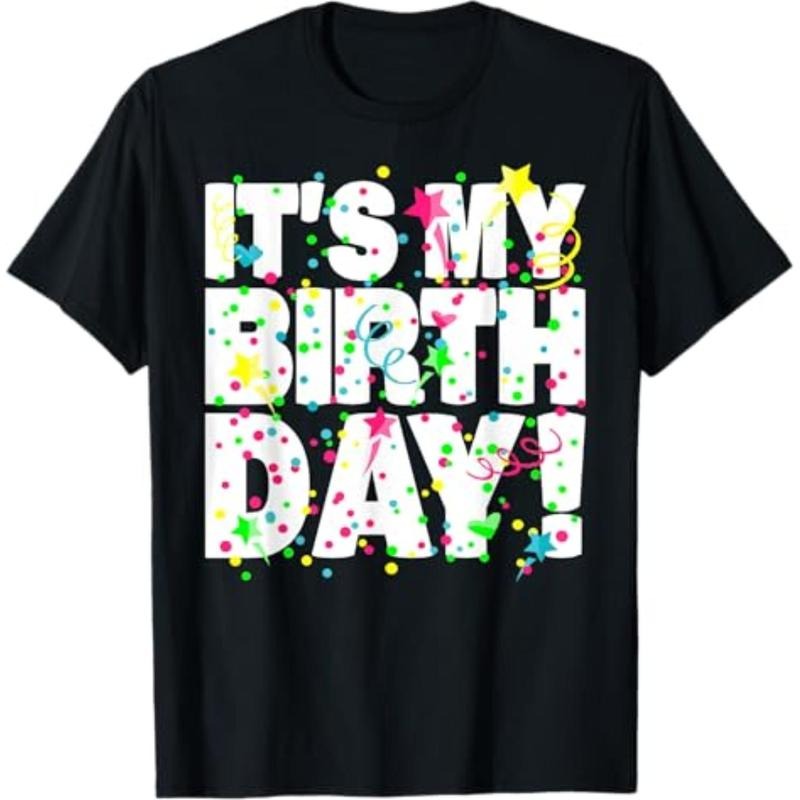 Casual T-shirt It's My Birthday Shirt for Men Women Teens Kids Confetti T-Shirt Hoodie, Sweatshirt | UrbanDripWear.com